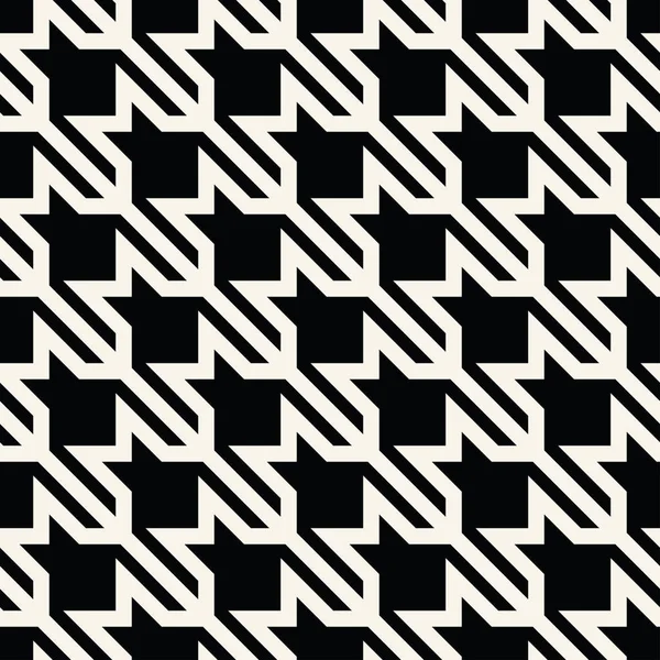Houndstooth rutig mode trendiga textil geometriska mönster — Stock vektor