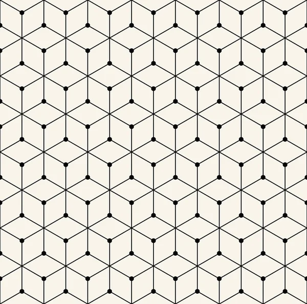 Sakral geometri rutmönster grafisk deco hexagon — Stock vektor