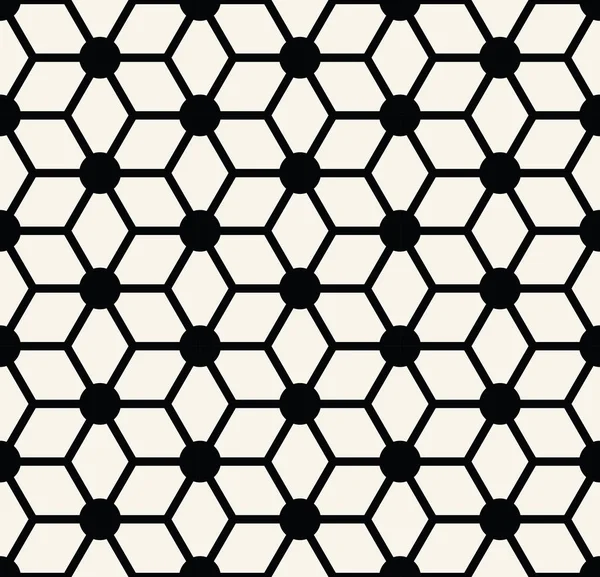 기하학적 격자 그래픽 데코 꽃 패턴 인쇄 — 스톡 벡터