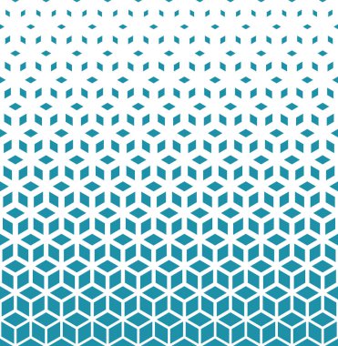Mavi soyut kutsal geometri kılavuz noktalı resim küpleri deseni