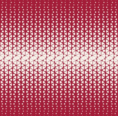 Kırmızı geometrik yarı ton üçgeni degrade desen arka plan