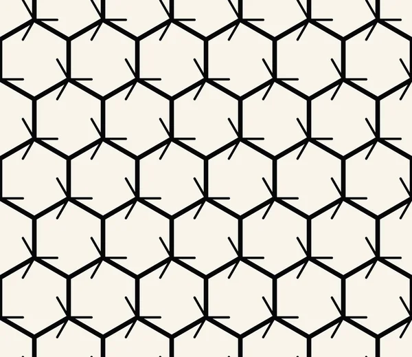 Hexagon geometriska linje grid mönster vektorbakgrund — Stock vektor