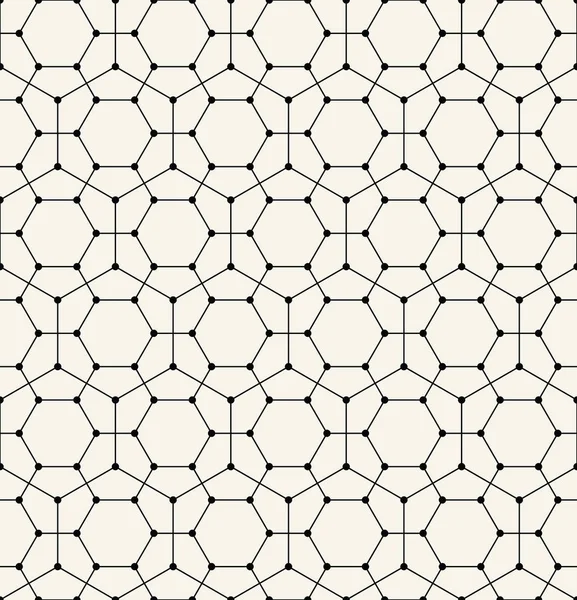 Hexagonale geometrische Linie Raster Muster Vektor Hintergrund — Stockvektor