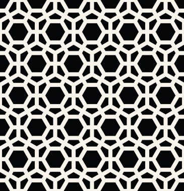 Altıgen geometrik çizgi ızgara desen vektör arka plan