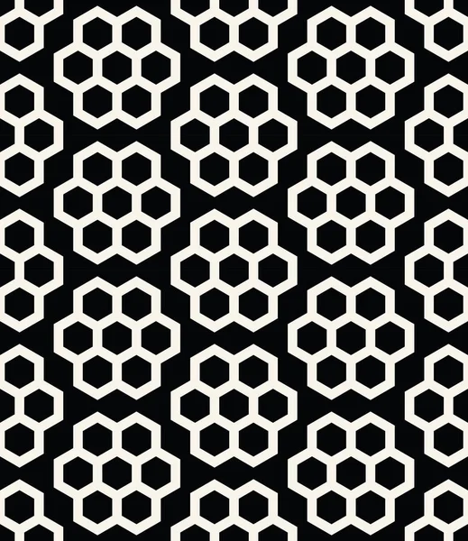 Geometric hexagon seamless vector pattern minimal background — Stock Vector