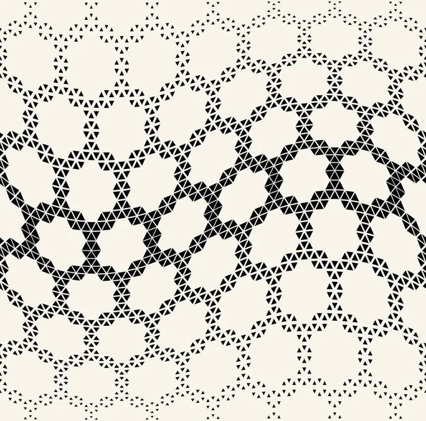 Geometrisches Sechseck nahtlose Vektordreieck Halbton-Muster Hintergrund — Stockvektor