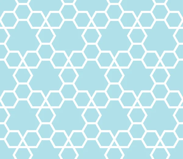Geometric hexagon seamless vector grid pattern background — Stock Vector