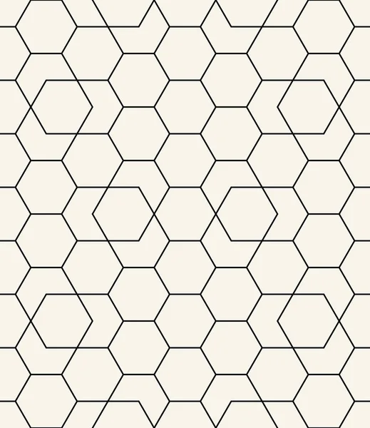 幾何学的な六角形のシームレスなベクトル グリッド パターンの背景 — ストックベクタ
