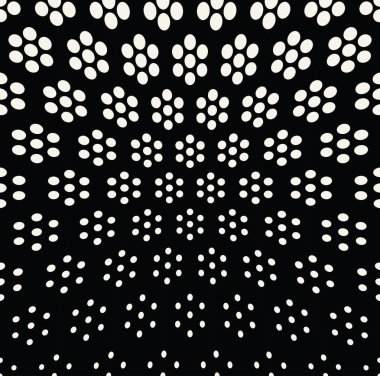 geometrik sorunsuz çiçek yarım ton vektör desen
