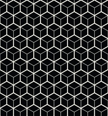 Altıgen geometrik çizgi ızgara desen vektör arka plan