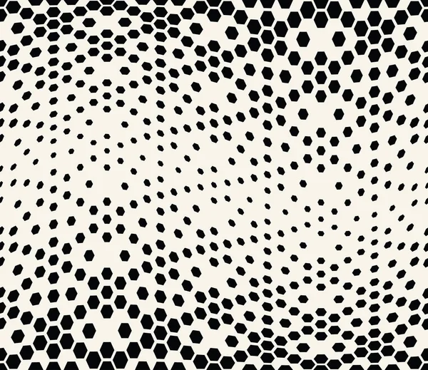 Zeshoek halftone kleurovergang geometrische deco patroon achtergrond — Stockvector