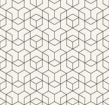 kesintisiz geometrik çizgi kılavuz vektör küpleri deseni