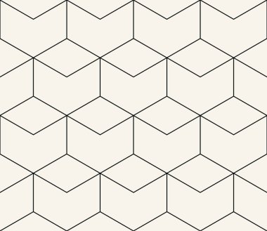 kesintisiz geometrik çizgi kılavuz vektör altıgen deseni