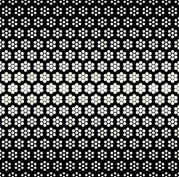 Geometriska hexagon sömlös vector halvton mönster bakgrund — Stock vektor