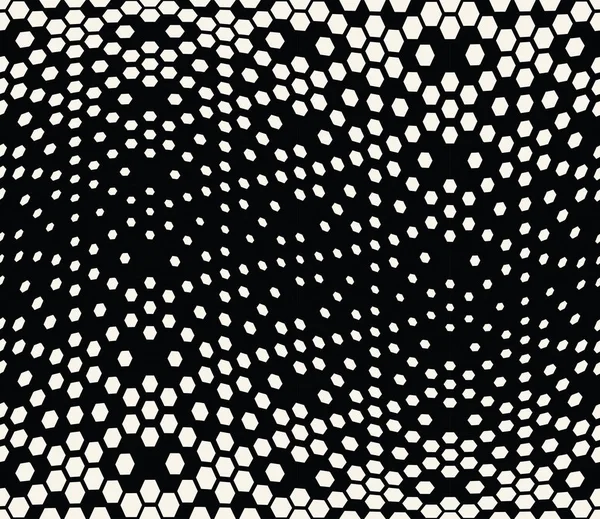 六角ハーフトーン グラデーションの幾何学的なアールデコ パターン背景 — ストックベクタ