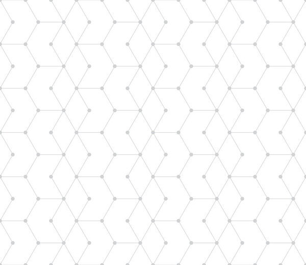 seamless geometric line grid vector hexagon pattern