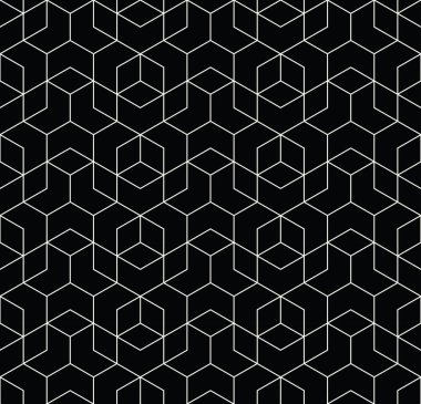 kesintisiz geometrik çizgi kılavuz vektör küpleri deseni