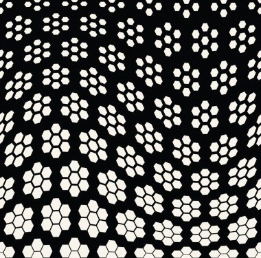 geometrik altıgen sorunsuz vektör yarı ton desen arka plan