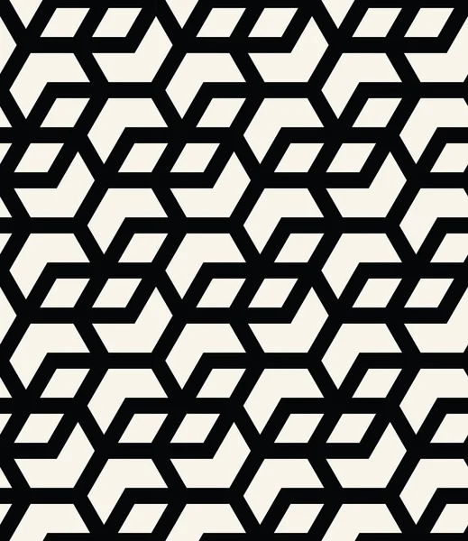 Seamless geometric line grid vector hexagon pattern — Stock Vector