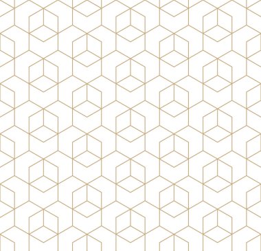 kesintisiz geometrik çizgi kılavuz vektör küpleri deseni