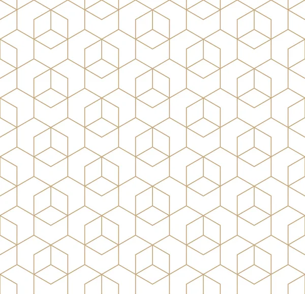 Línea geométrica inconsútil cuadrícula vector cubos patrón — Archivo Imágenes Vectoriales