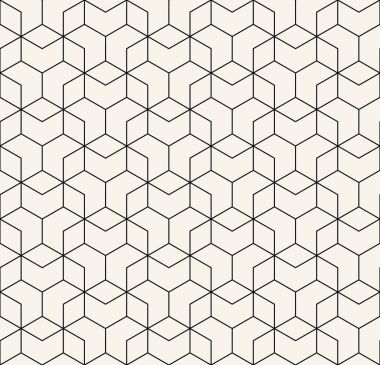 kesintisiz geometrik çizgi kılavuz vektör küpleri deseni