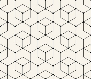 kesintisiz geometrik çizgi kılavuz vektör küpleri deseni