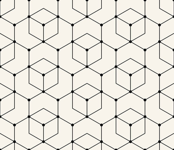 бесшовный геометрический рисунок векторных кубов прямой
