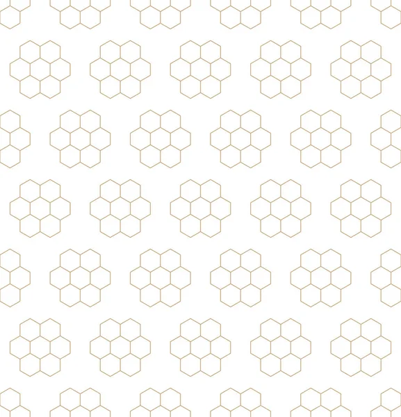 Hexágono geométrico patrón de vector sin costura fondo floral — Archivo Imágenes Vectoriales