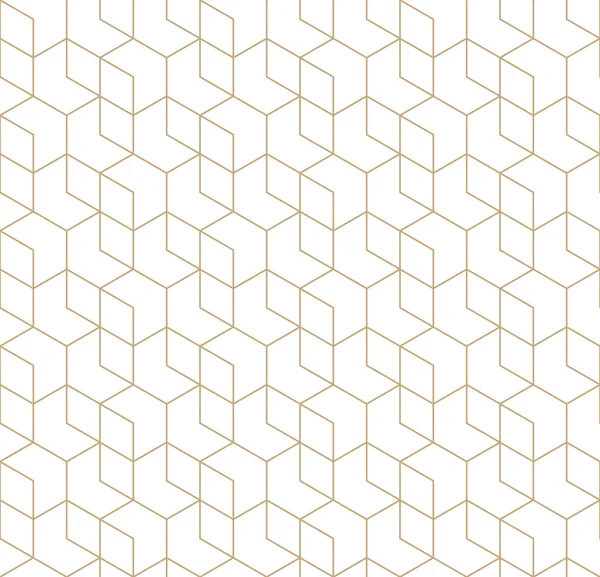 Sömlös geometriska rutnät vektor hexagon linjemönster — Stock vektor