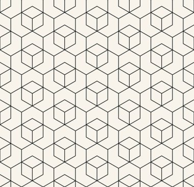 kesintisiz geometrik çizgi kılavuz vektör küpleri deseni