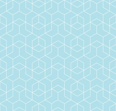 kesintisiz geometrik çizgi kılavuz vektör küpleri deseni