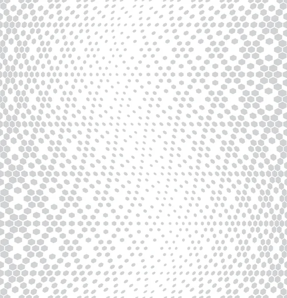 Hexagon halftone gradient geometric deco pattern background — Stock Vector