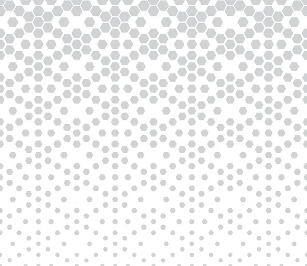 Hexagon halftone gradient geometric deco pattern background — Stock Vector