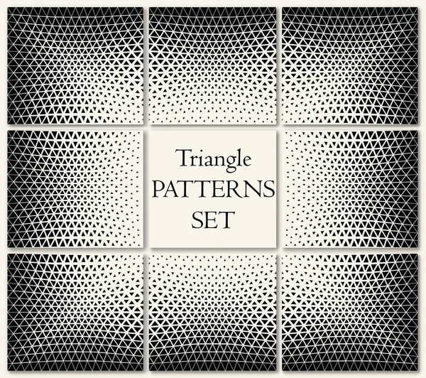 geometrik üçgen noktalı resim deseni kümesi