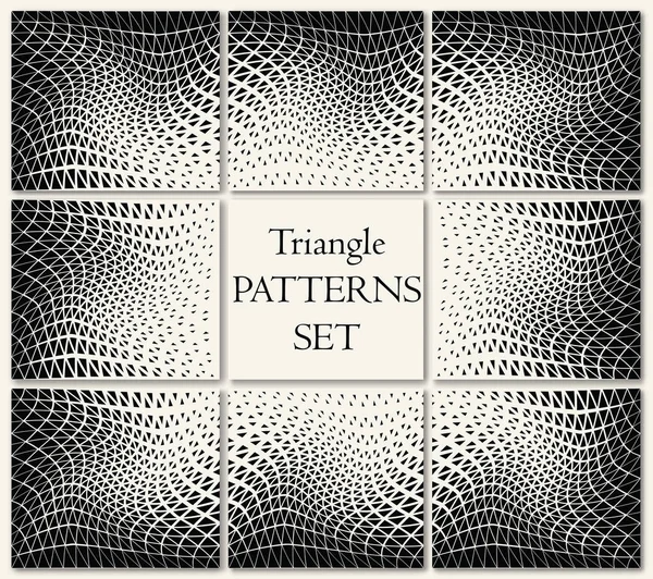 geometrik üçgen noktalı resim deseni kümesi