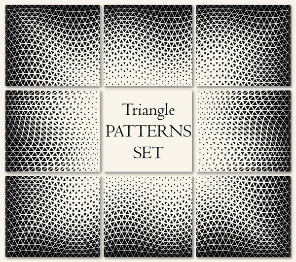 geometrik üçgen noktalı resim deseni kümesi
