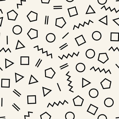 Memphis tarzı geometrik seamless modeli