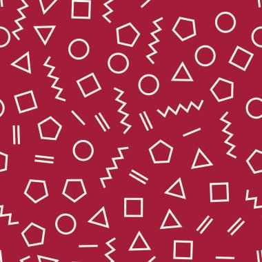 Memphis tarzı geometrik seamless modeli