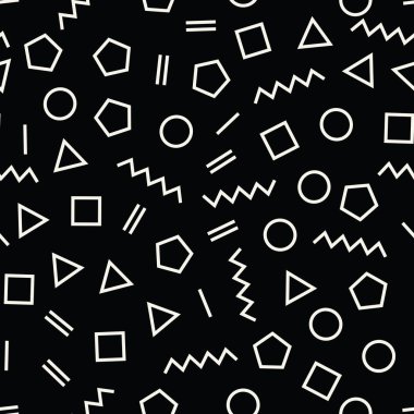 Memphis tarzı geometrik seamless modeli