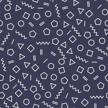 Memphis tarzı geometrik seamless modeli