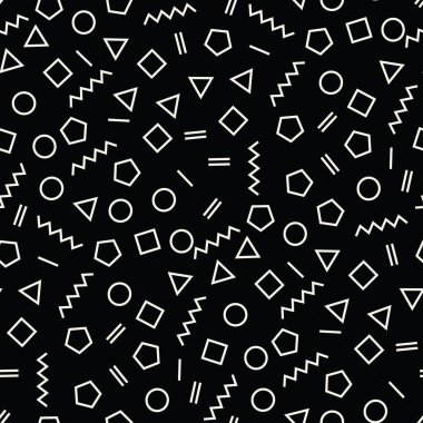 Memphis tarzı geometrik seamless modeli
