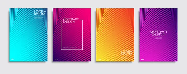 Brochure cover templates set. Minimal colorful gradient abstract background. A4 eps10 vector. — Stock Vector