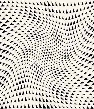 Soyut üçgen yarım ton geometrik arkaplan deseni baskısı.