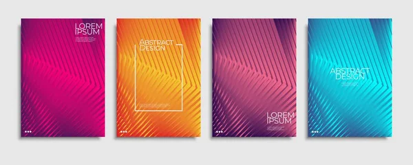 Set di modelli di copertina per brochure. Minimo sfondo colorato gradiente astratto. vettore A4 eps10 . — Vettoriale Stock