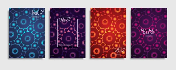 Brochure cover templates set. Minimal colorful gradient abstract background. A4 eps10 vector. — Stock Vector