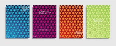 Broşür kapağı şablonları ayarlanır. Minimal renkli degrade soyut arka plan. A4 eps10 vektörü.