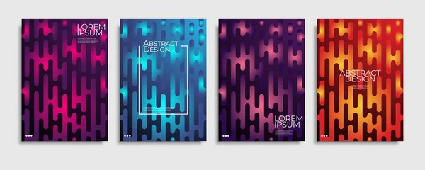 Brochure cover templates set. Minimal colorful gradient abstract background. A4 eps10 vector. — Stock Vector