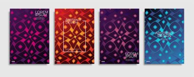 Broşür kapağı şablonları ayarlanır. Minimal renkli degrade soyut arka plan. A4 eps10 vektörü.