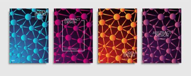 Broşür kapağı şablonları ayarlanır. Minimal renkli degrade soyut arka plan. A4 eps10 vektörü.